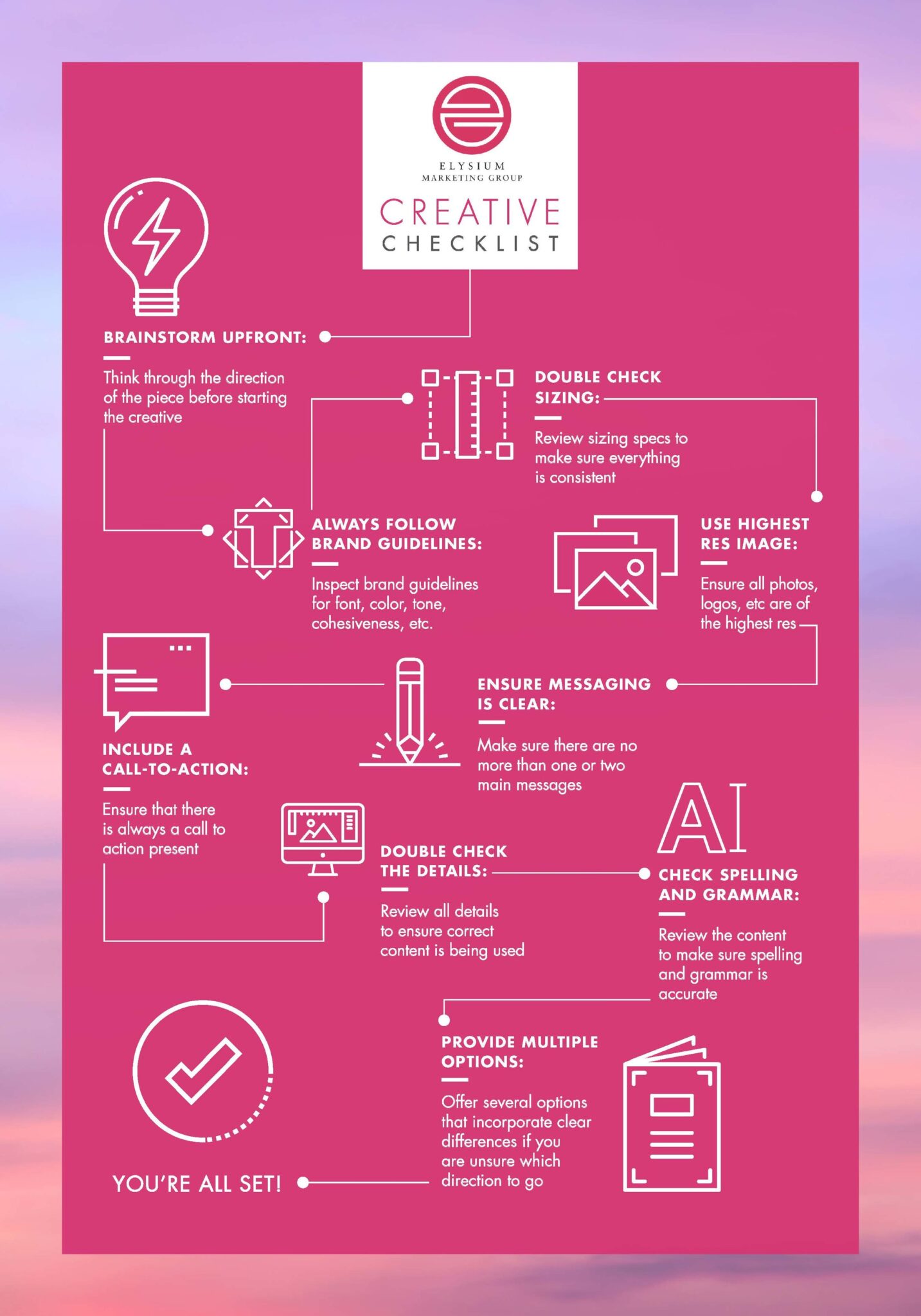 Creative Design Checklist Infographics
