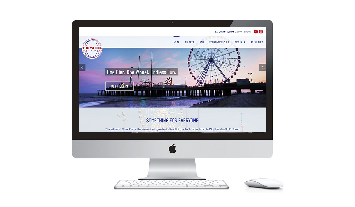 Website Development for The Wheel at Steel Pier
