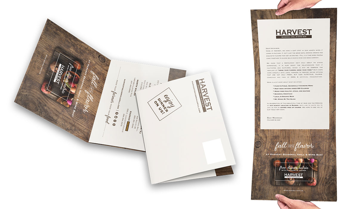 Direct Mail Design Creative for Restaurant 