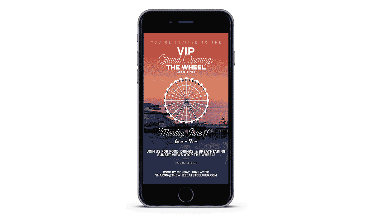 email marketing creative for Wheel Pier