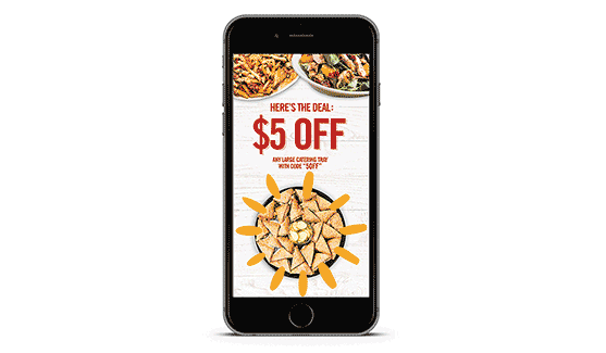 Email Marketing - Tony Roni’s $5 Off