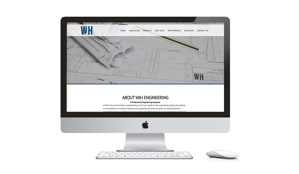 website design for WJH - Philadelphia website design agency - case study