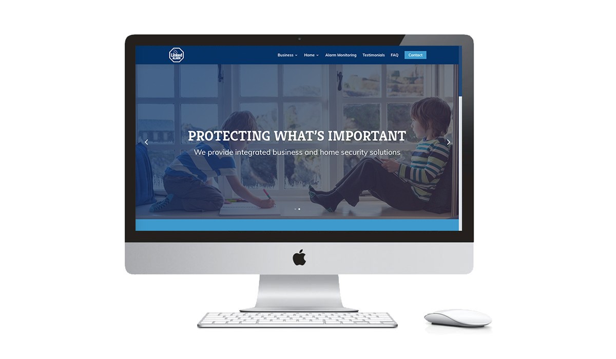 LinkedAlarm web design and website development for Linked Alarm
