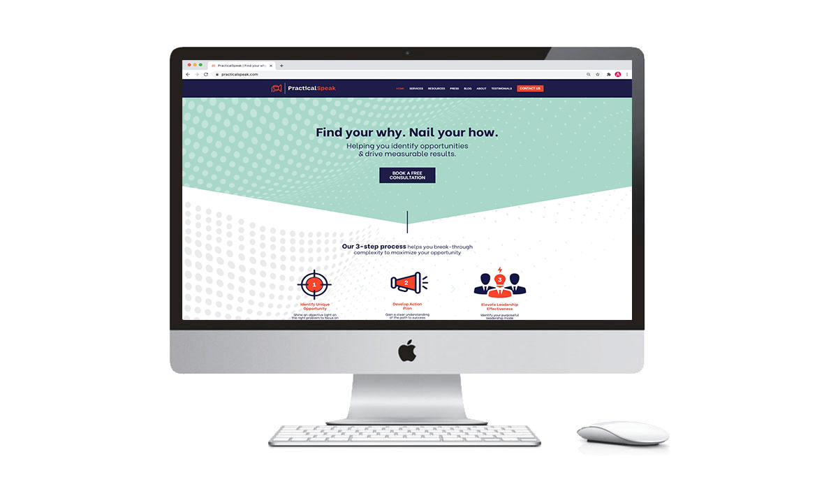 Practical Speak’s new website design