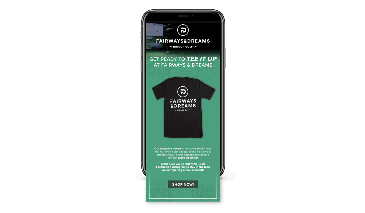 Email marketing for a golf club