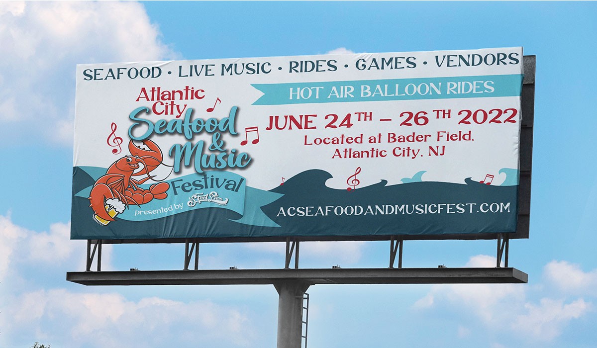 Atlantic City Seafood Fest Billboard - Elysium Marketing Group