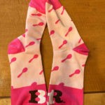 Buskin-Robbins Rebrand pink spoon socks