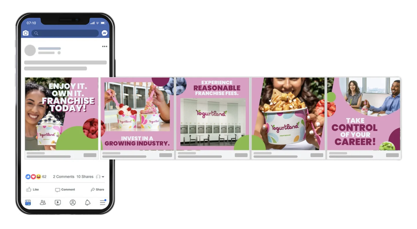 Yogurtland Franchise Carousel
